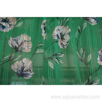 100% Polyester Lurex  Stripe Tissue Dobby Fabric
